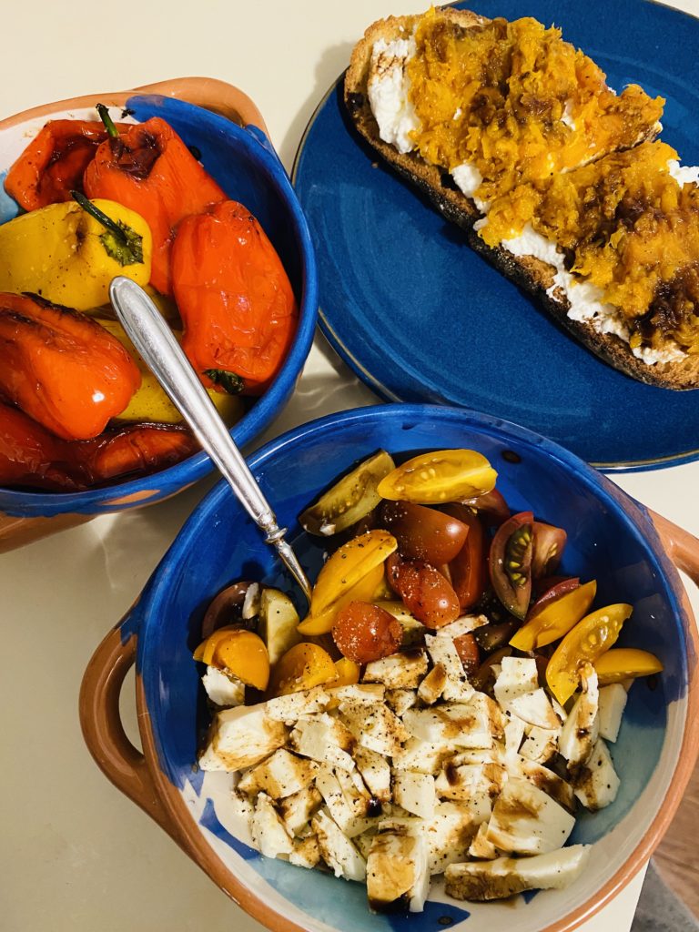 Spread of appetizers. 