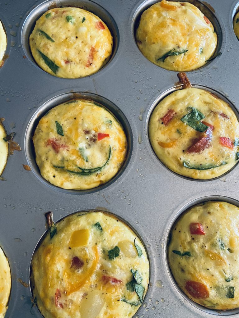 Freshly baked No Fuss Egg Cups.