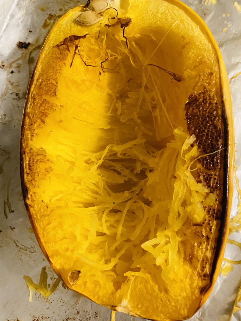 Roasted spaghetti squash.