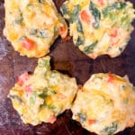 Loaded veggie biscuits ready to be plated.