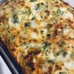 Broccoli Cheese Egg Bake just out of the oven.