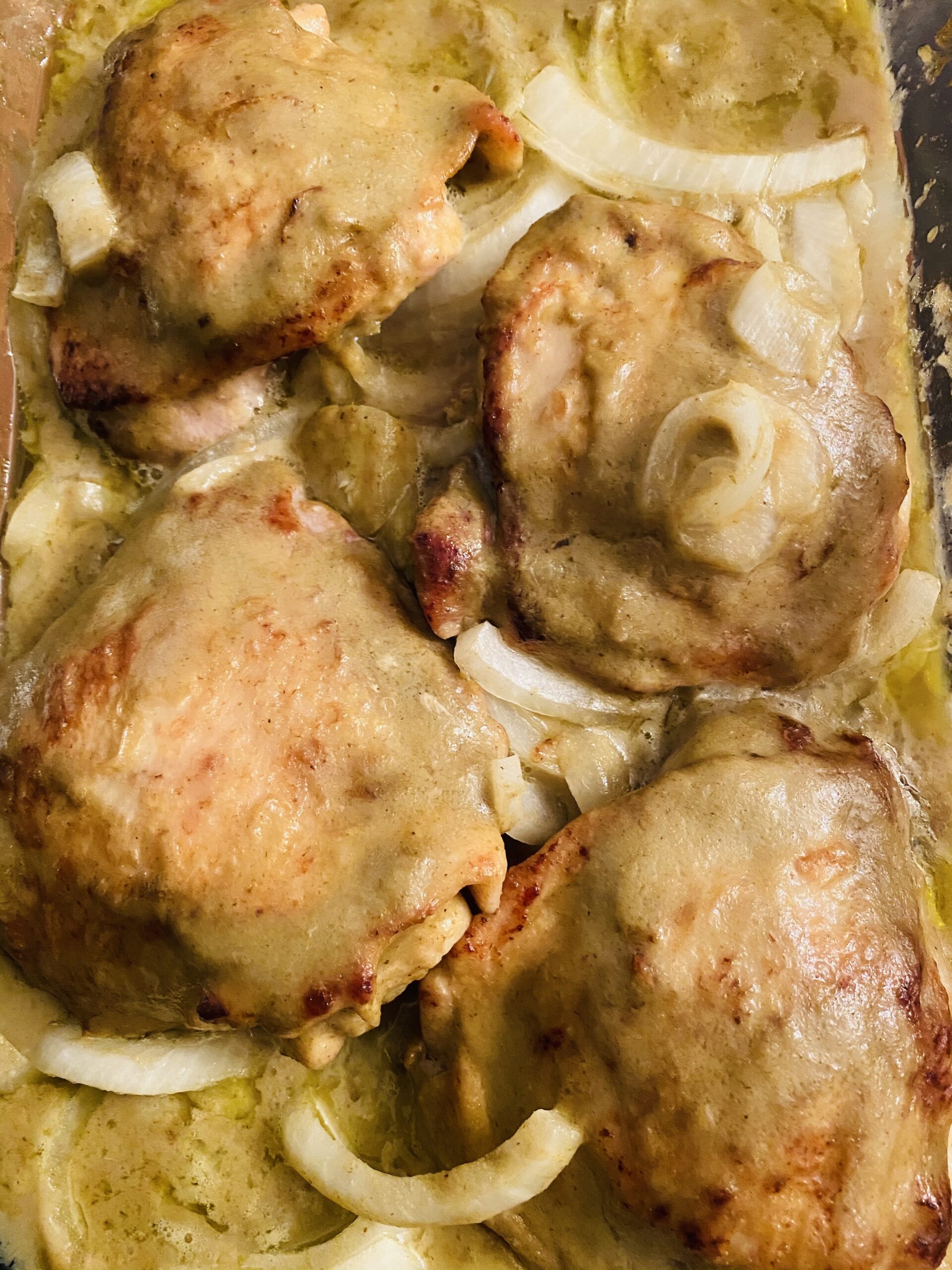 Chicken thighs with Trader Joe's Thai Green Curry Simmer Sauce