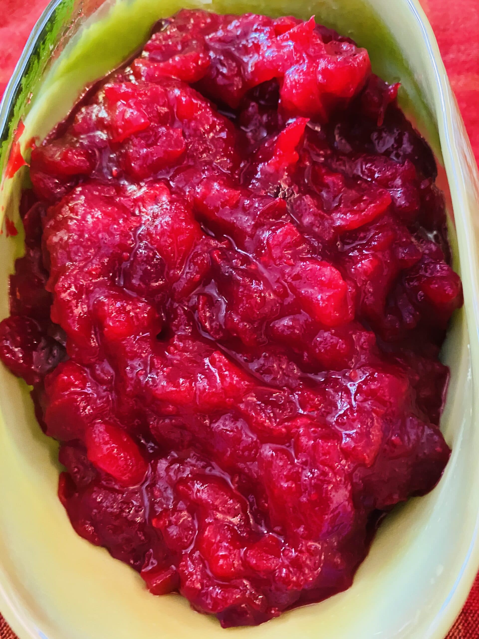 Easy Classic Cranberry Sauce ready to be served