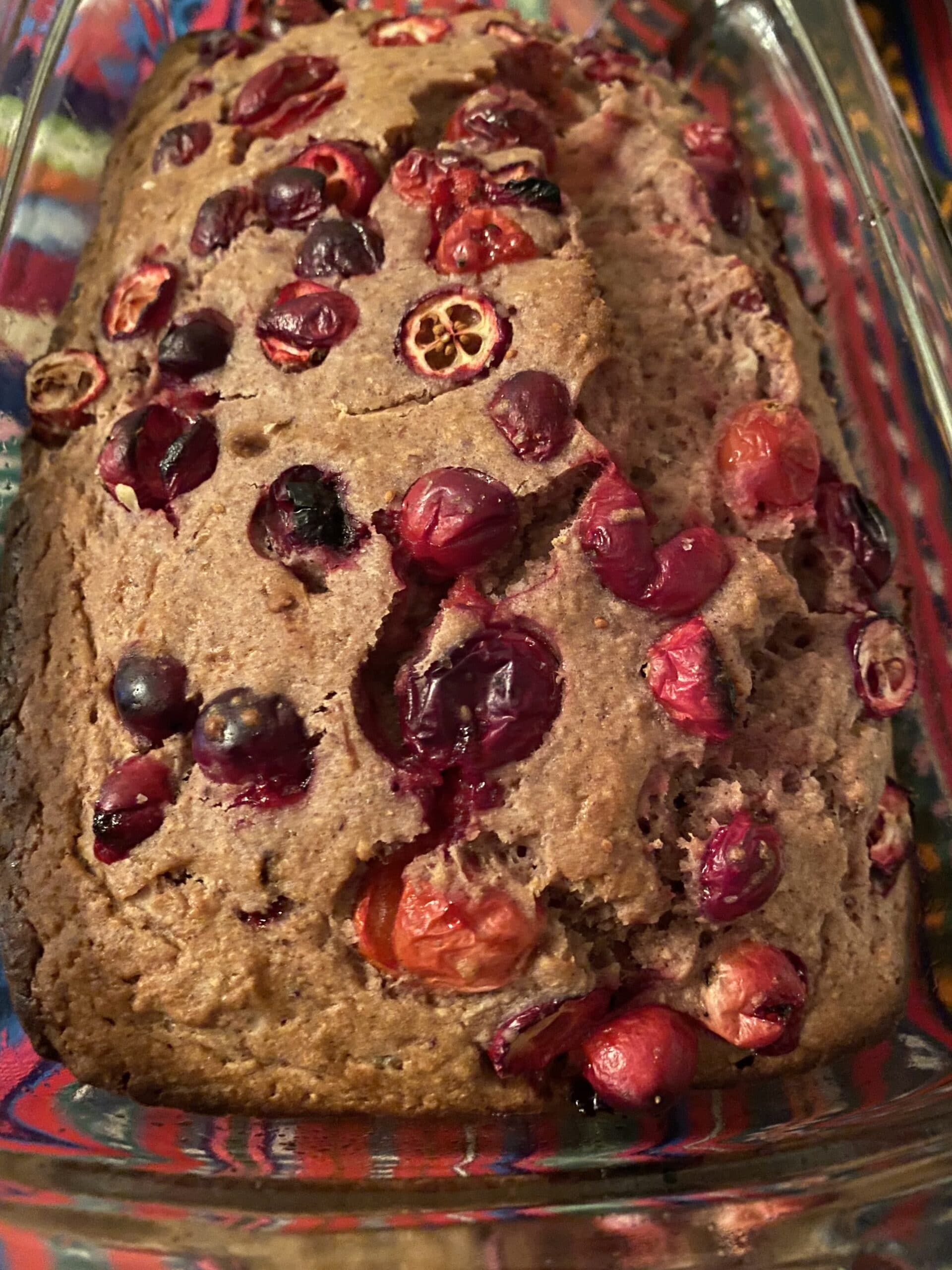 Leftover Cranberry Bread fresh out of the oven